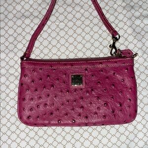 Dooney and Bourke pink ostrich wristlet